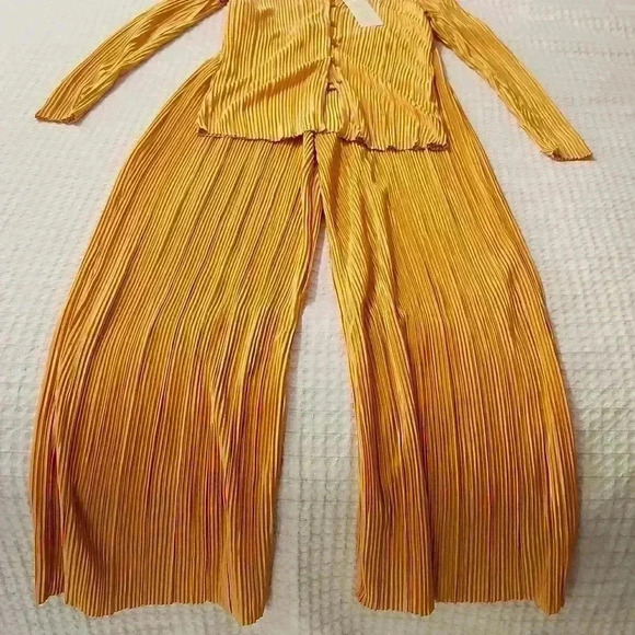 Rachel Roy 2pc golden pleated pants set - Picture 5 of 8